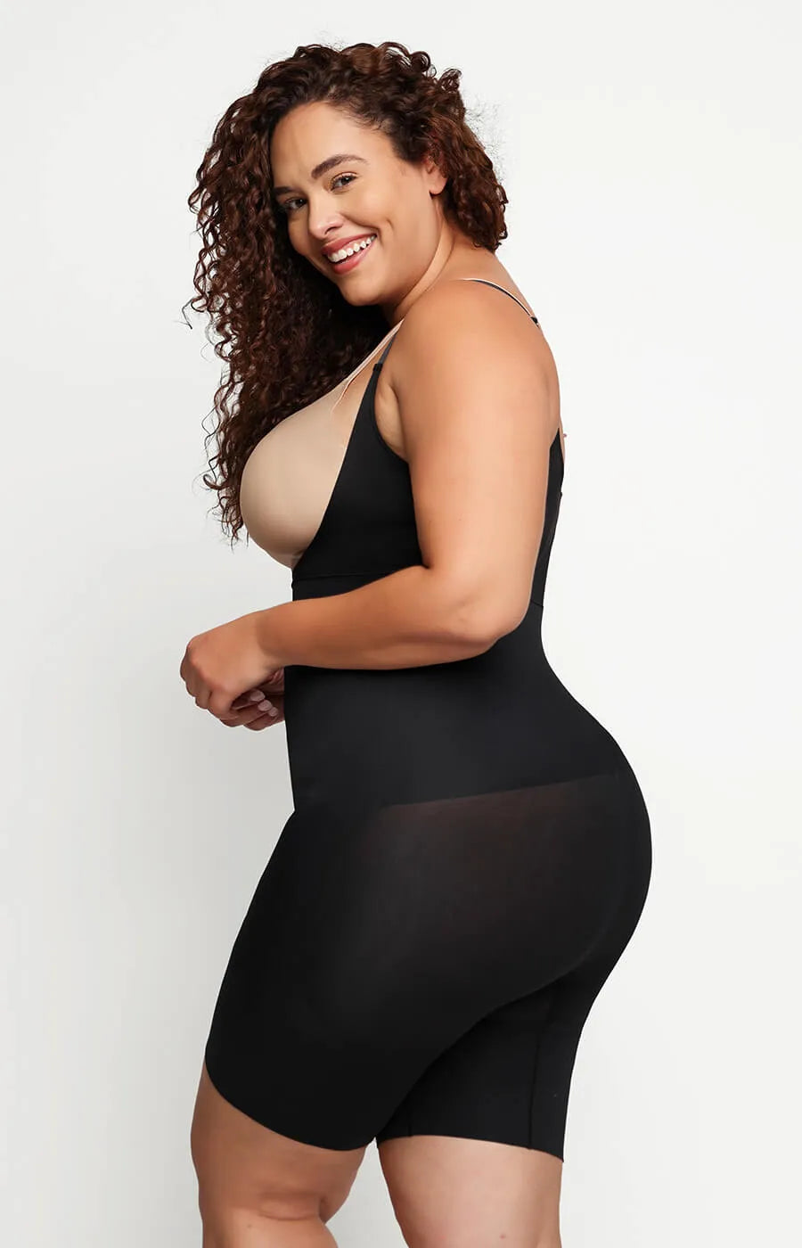 Women‘s Open Bust Seamless Smoothing Body Shaper Plus Size