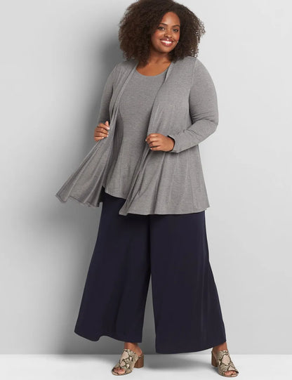 Classic Open-Front Fit & Flare Overpiece