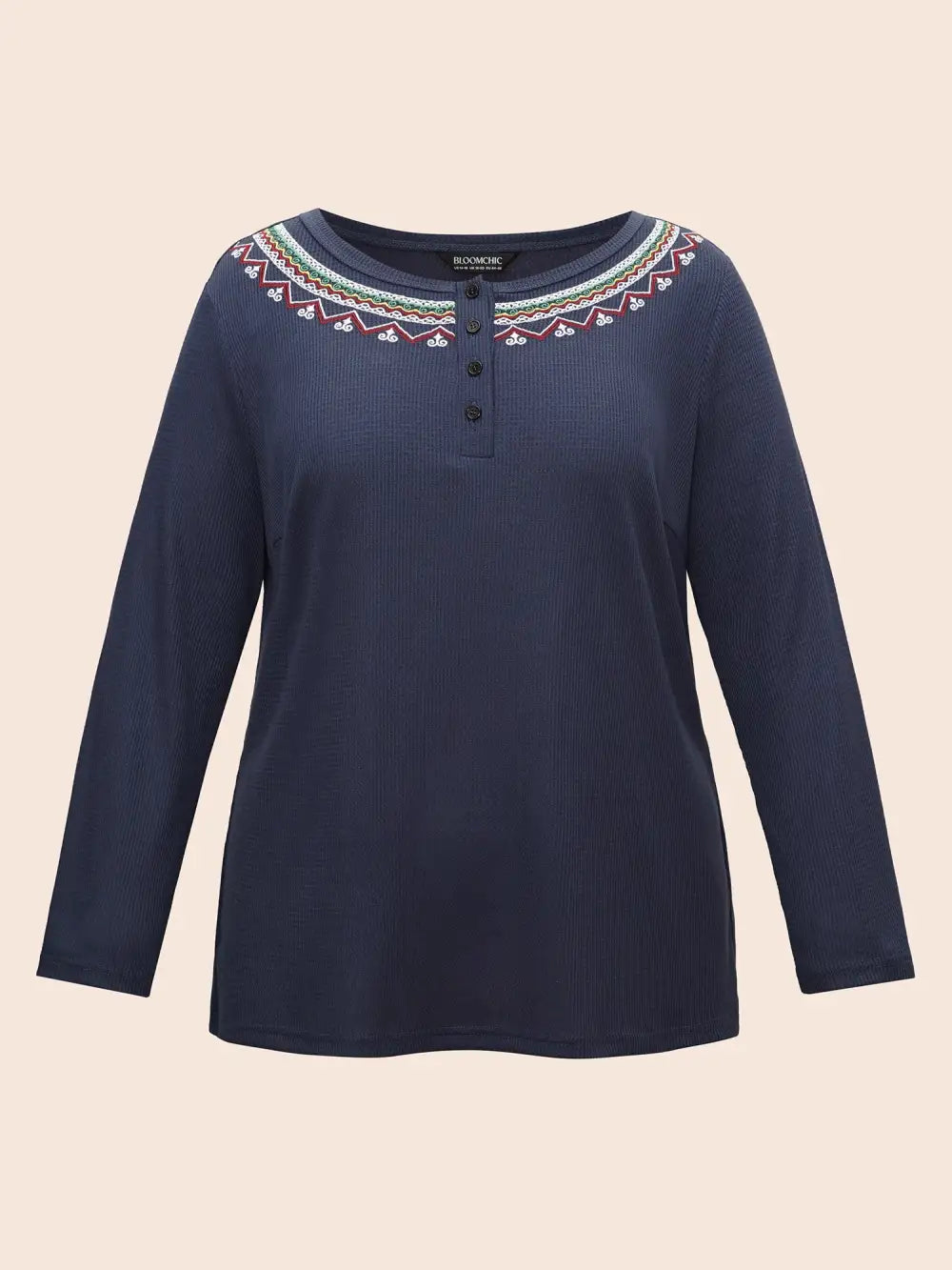 Bandana Embroidered Button Up T-Shirt