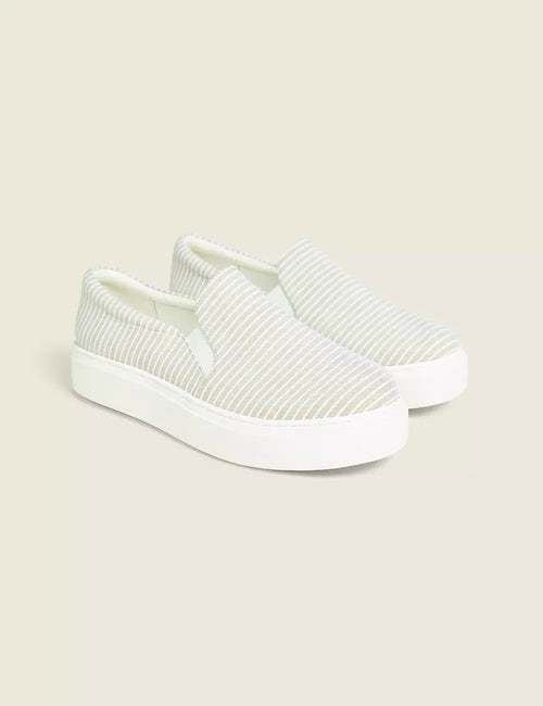 Dream Cloud Striped Knit Slip-On Platform Sneaker