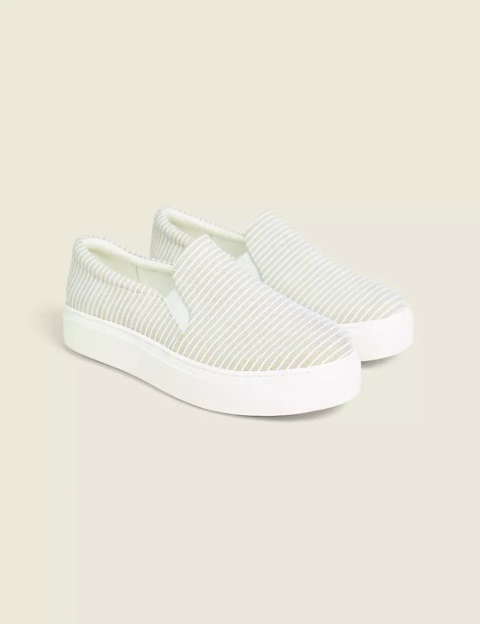Dream Cloud Striped Knit Slip-On Platform Sneaker