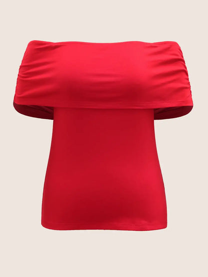 Supersoft Essentials One Shoulder Neck Gathered T-Shirt