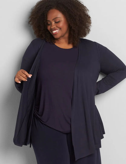 Classic Open-Front Fit & Flare Overpiece