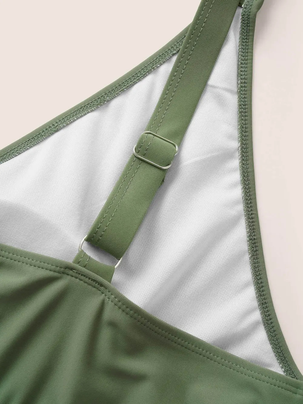 Plain Ties Wrap Flutters Swim Dress