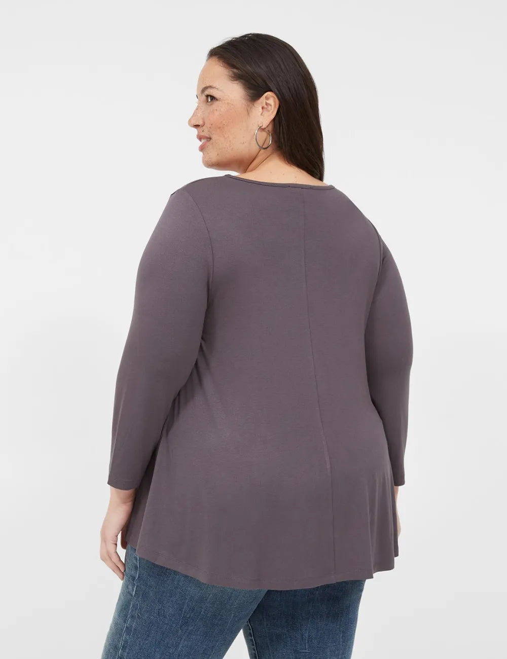 Swing 3/4-Sleeve Smocked Yoke Top