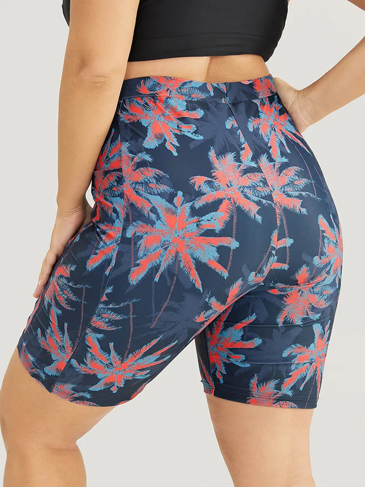 High Waist Pocket Side Swim Shorts