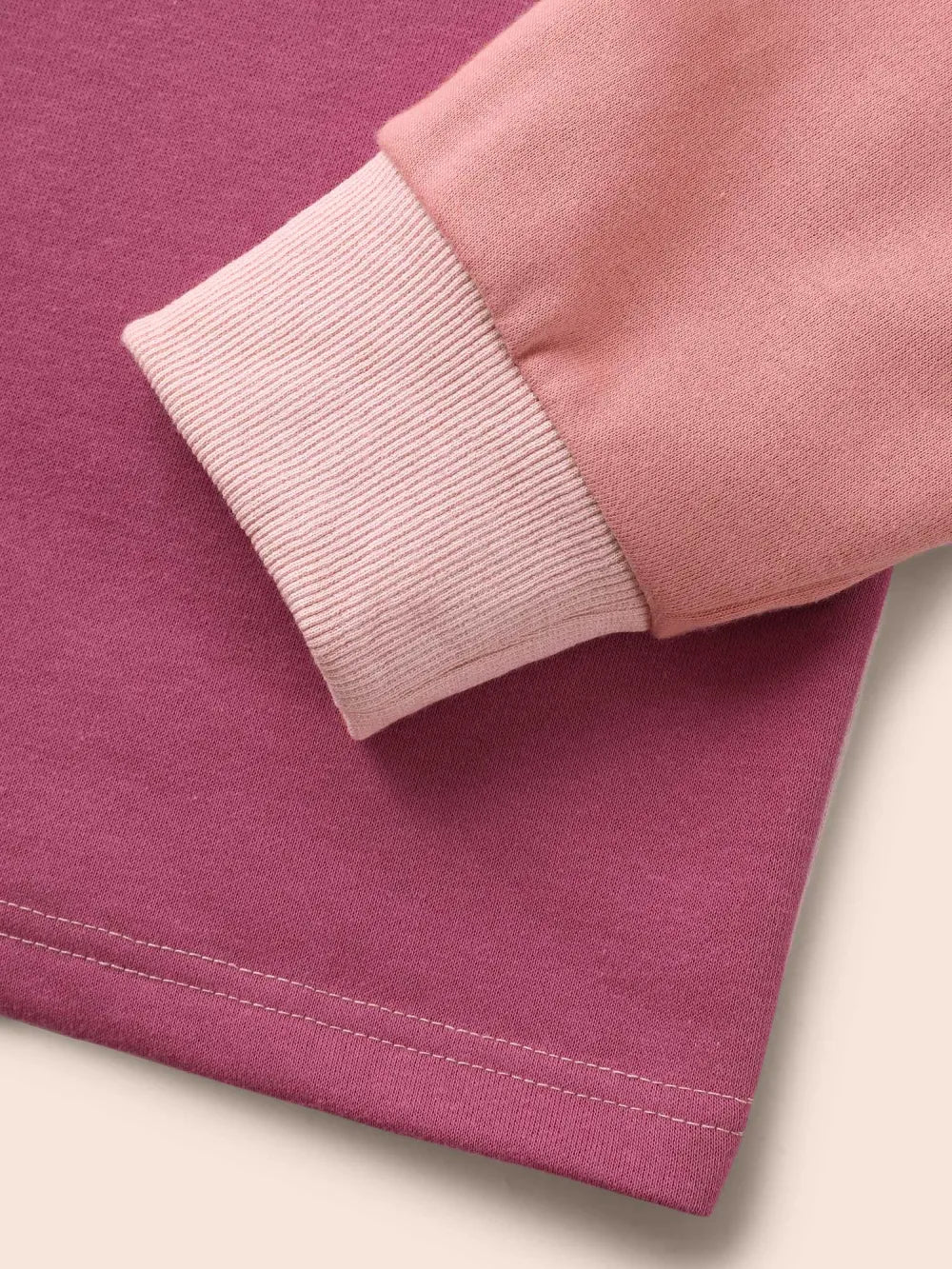 Colorblock Contrast Round Neck Sweatshirt