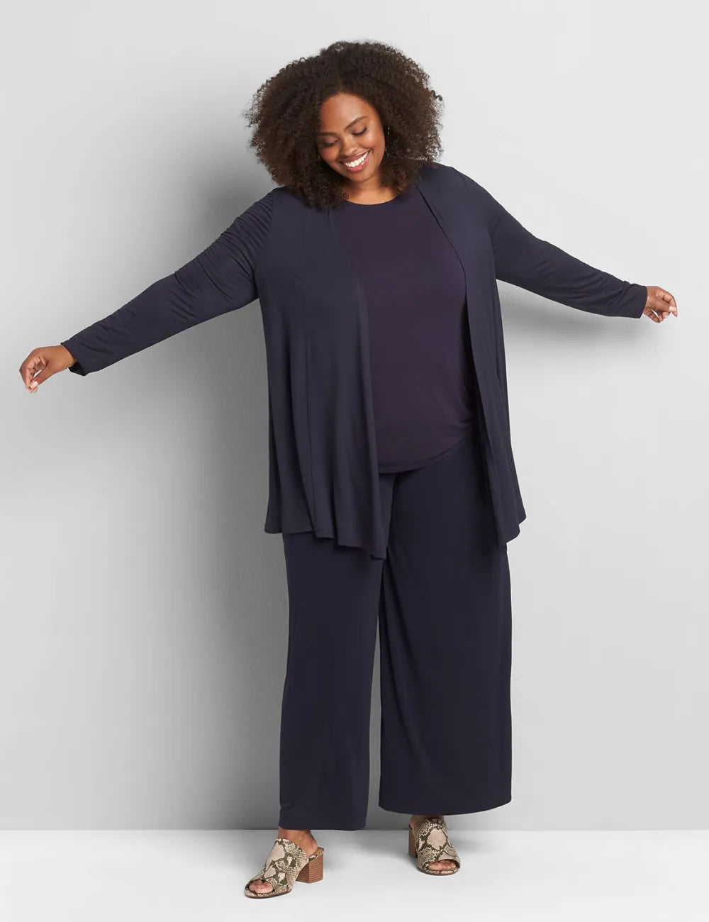 Classic Open-Front Fit & Flare Overpiece