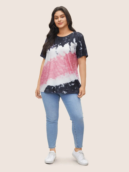 Tie Dye Round Neck T-shirt