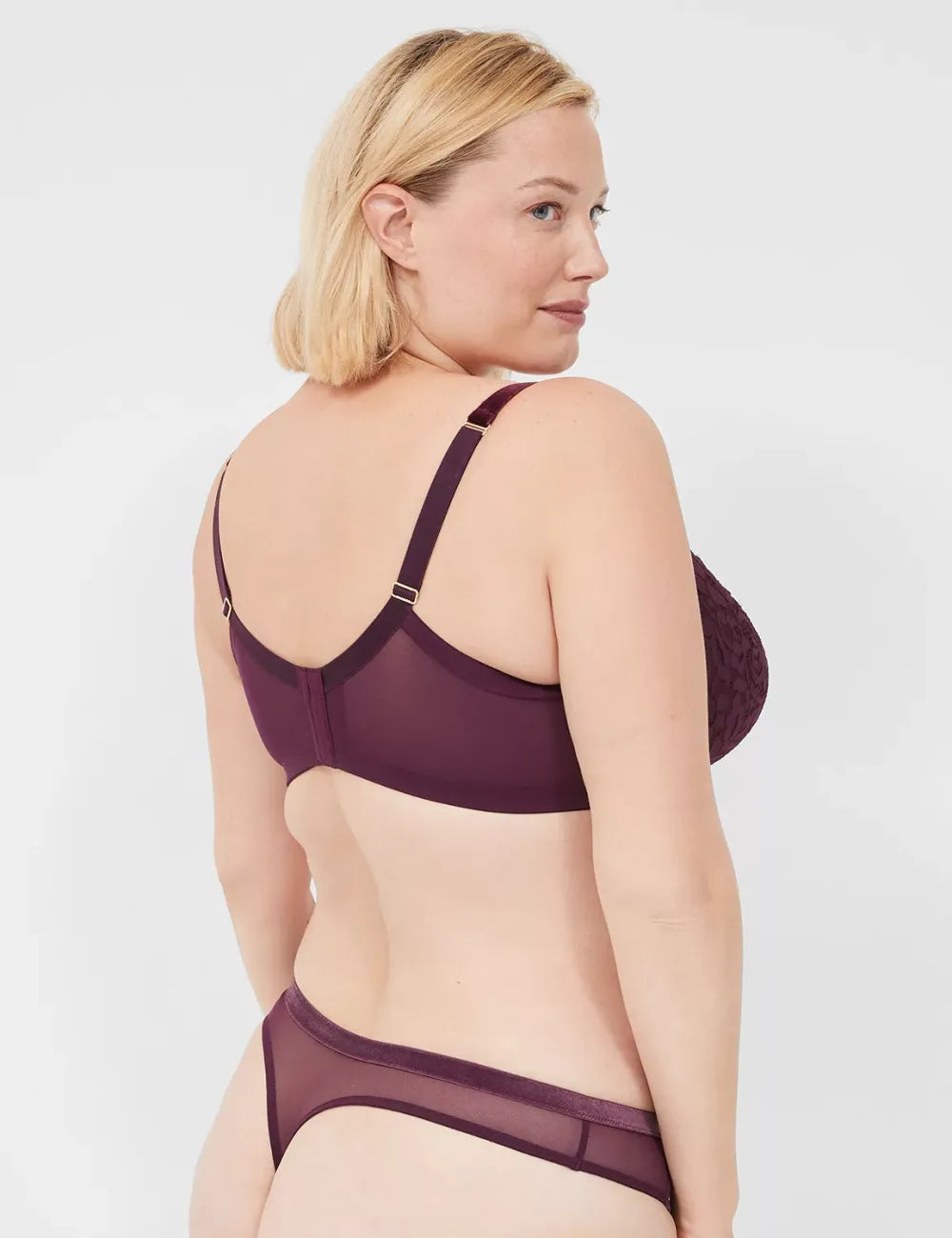 Velvet-Trim Thong