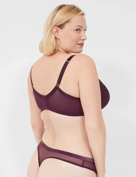 Velvet-Trim Thong