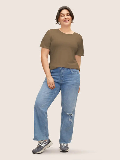 Supersoft Essentials Solid Basic Knit T-Shirt