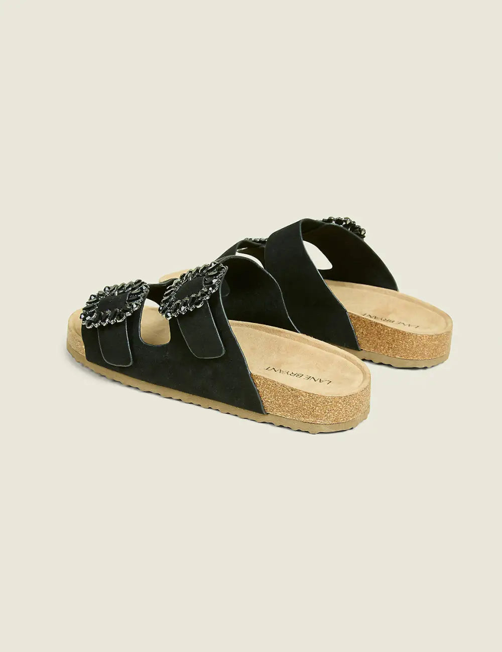 Dream Cloud Faux-Suede Embellished Slip-On Sandal