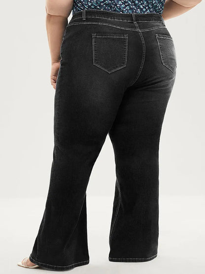 Bootcut Very Stretchy Mid Rise Medium Wash Sculpt Waist Jeans