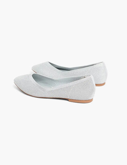 Dream Cloud Pointed Toe Knit Ballet Flat