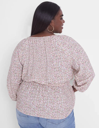 Classic Convertible Surplice-Neck Top