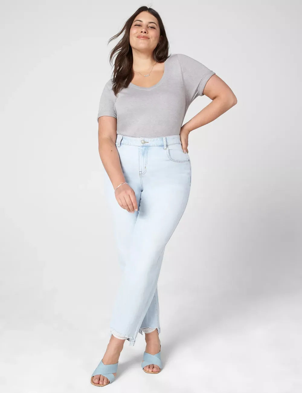 Modern Perfect Sleeve V-Neck Tee