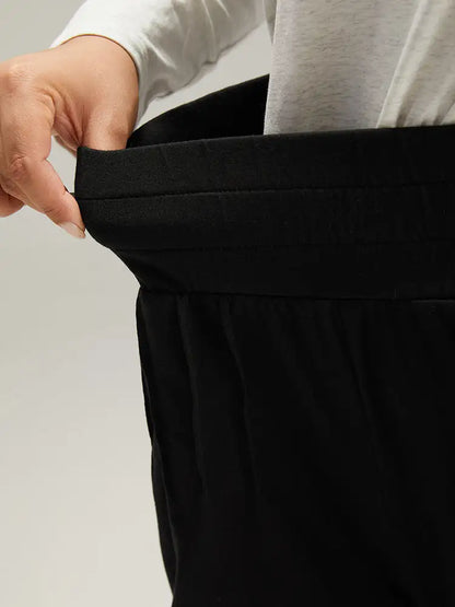 Solid Shirred Pocket Harem Sweatpants