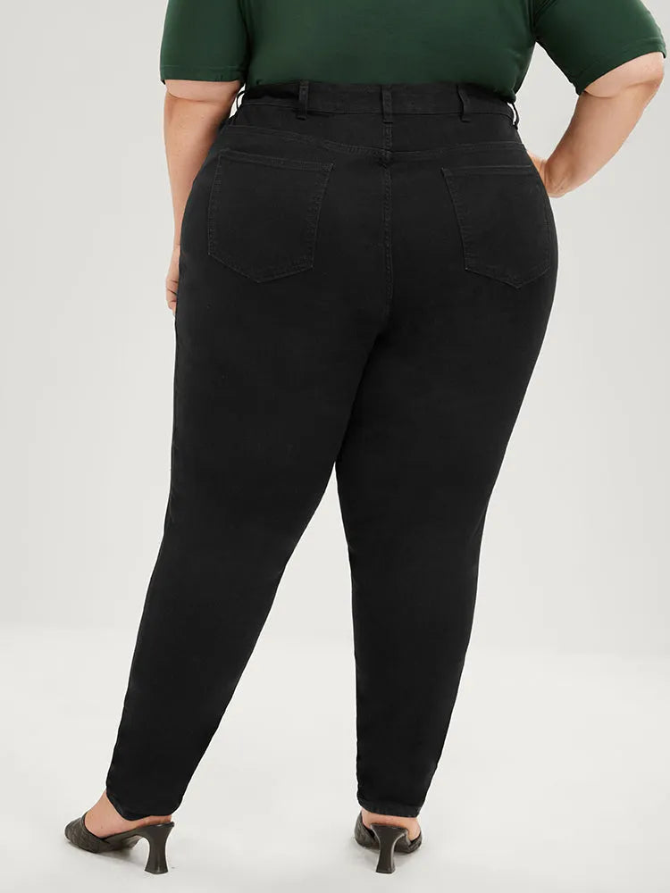 Skinny Very Stretchy High Rise Black Wash Sculpt Waist Jeans