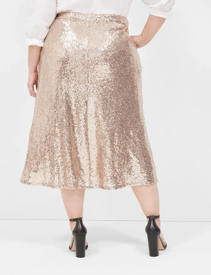 Sequin A-Line Skirt