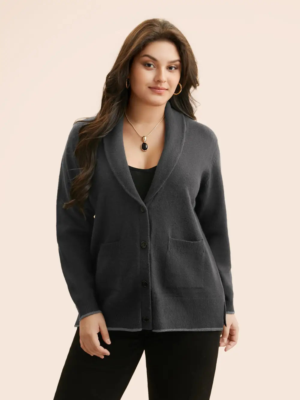 Supersoft Essentials Solid Shawl Collar Cardigan