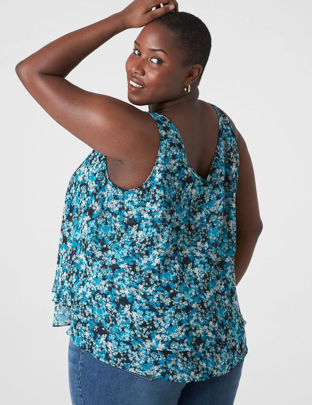 Swing Sleeveless Double-Layer Shell