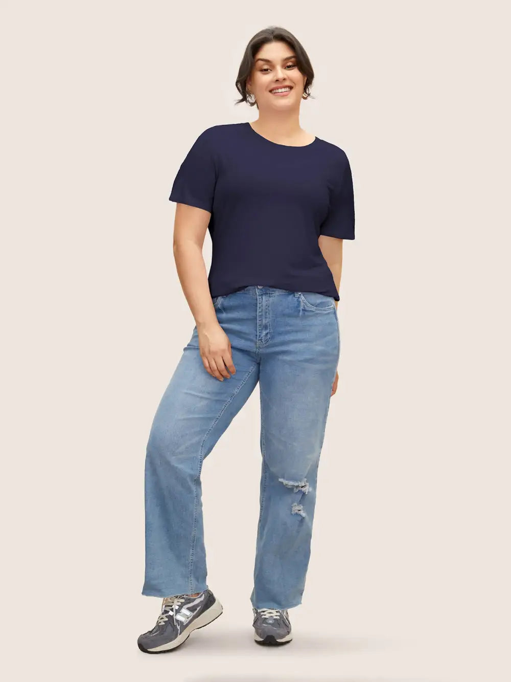 Supersoft Essentials Solid Basic Knit T-Shirt