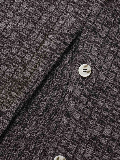 Crew Neck Button Detail Split Hem Dress
