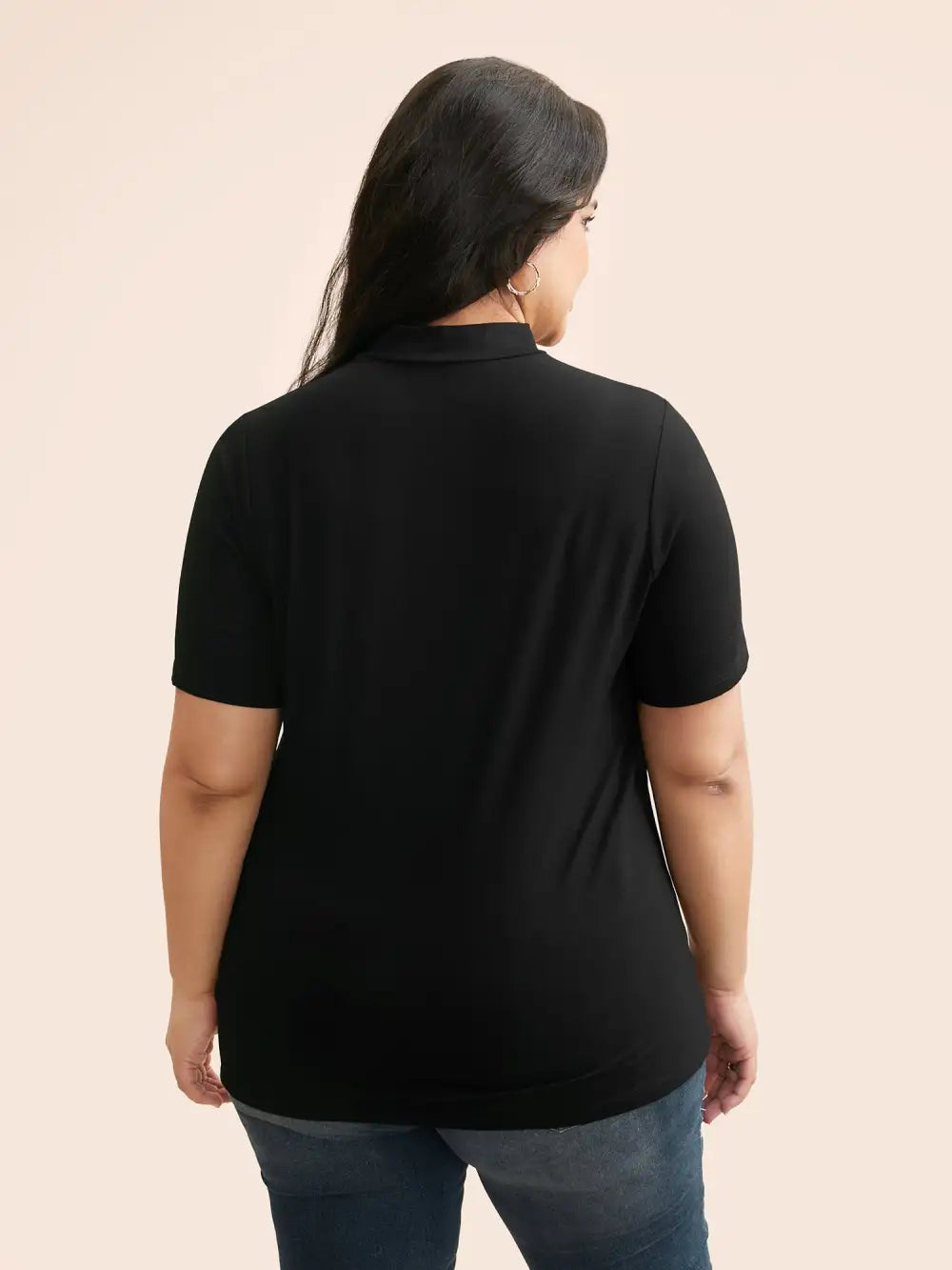 Supersoft Essentials Solid Mock Neck T-Shirt