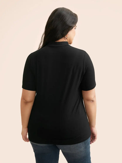 Supersoft Essentials Solid Mock Neck T-Shirt