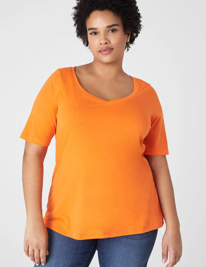 Modern Perfect Sleeve V-Neck Tee