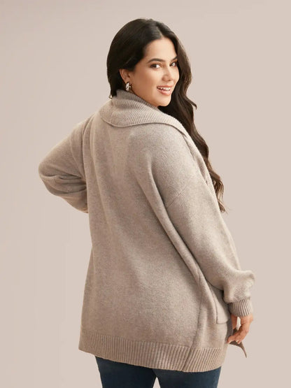 Airy Cozy Shawl Collar Wool Cardigan