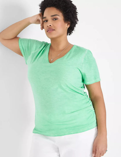 Modern Jersey Side-Ruched Tee