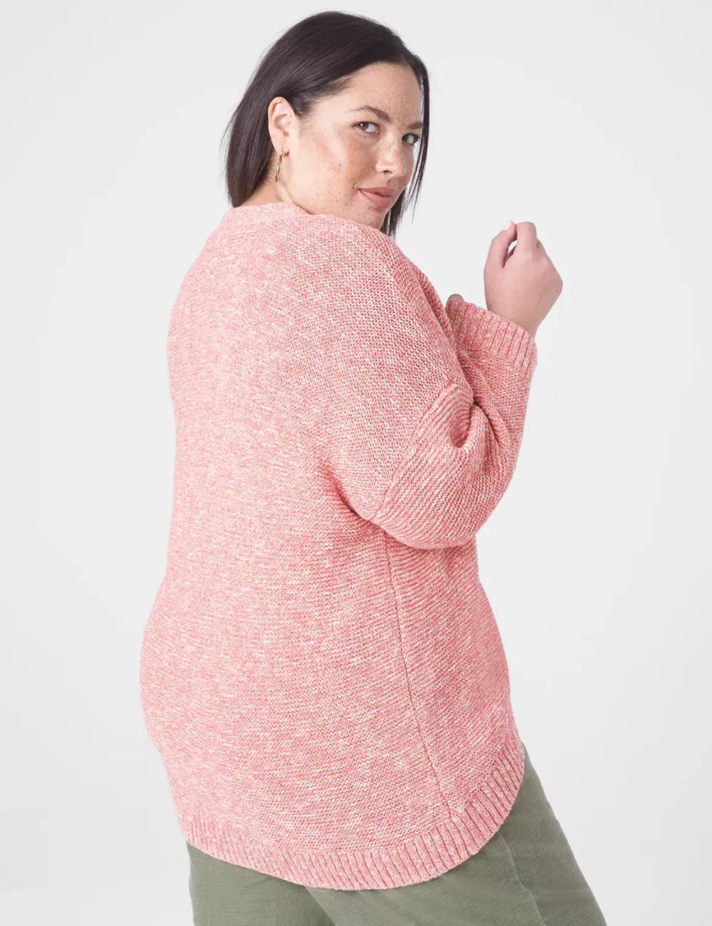 Open-Front Marl Cardigan