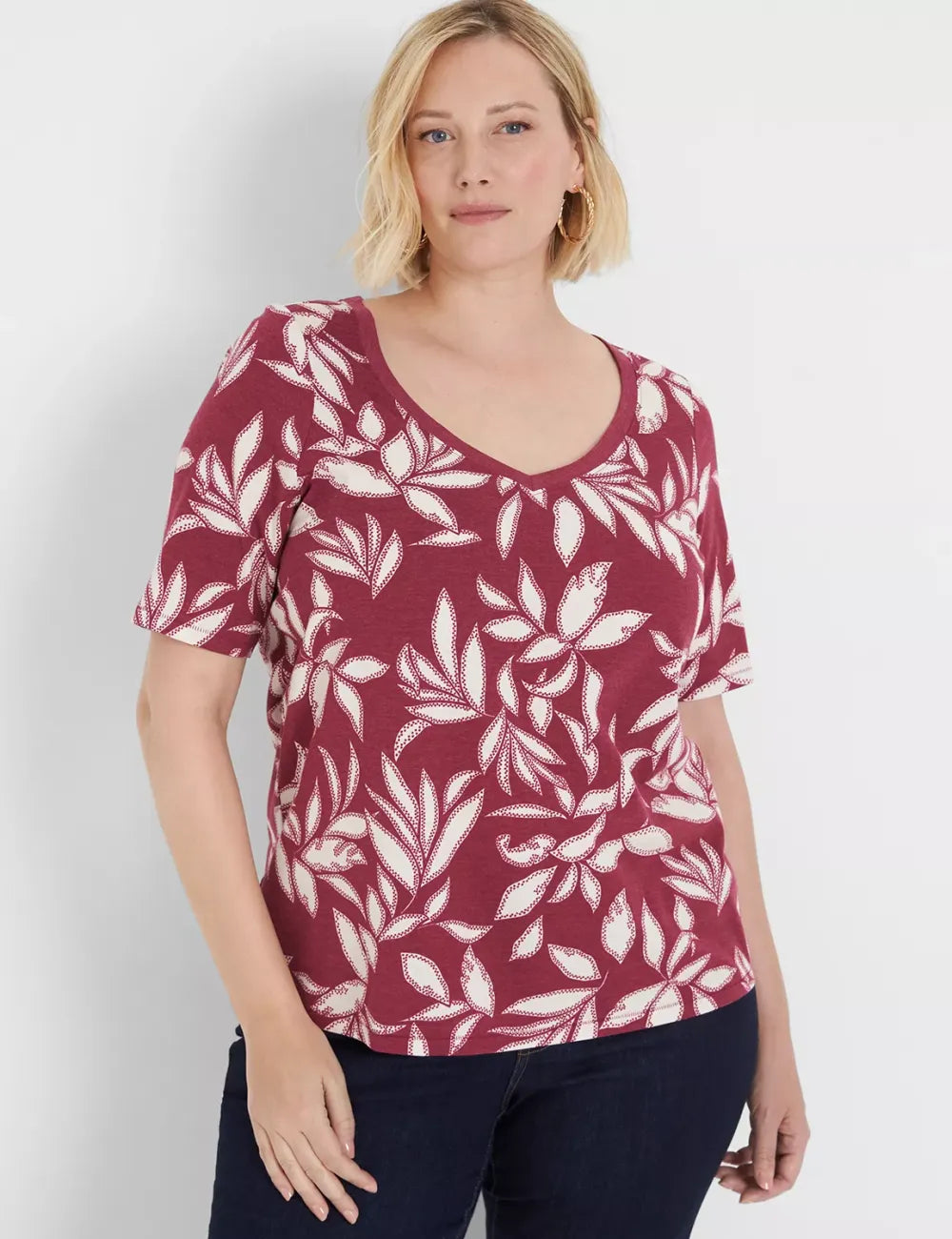 Modern Perfect Sleeve V-Neck Tee