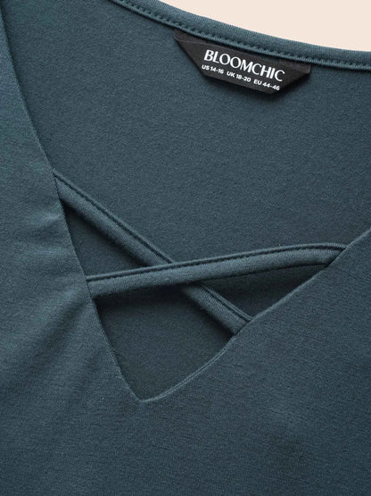Supersoft Essentials Cross Straps Pleated T-Shirt