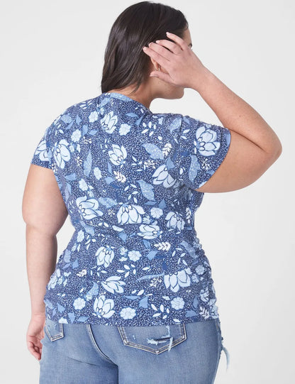 Modern Jersey Side-Ruched Tee