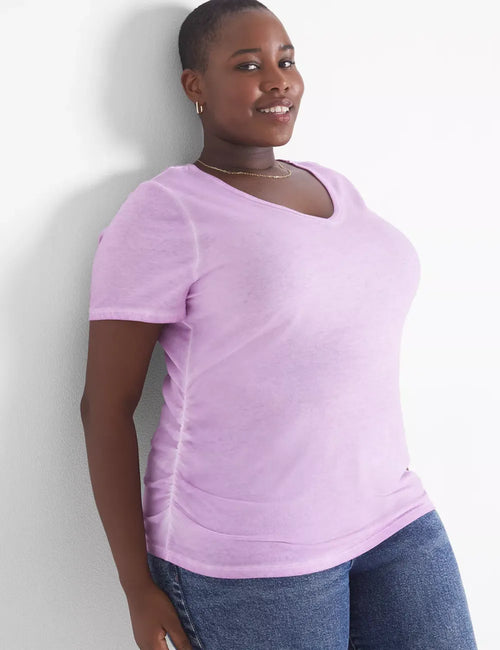 Modern Jersey Side-Ruched Tee