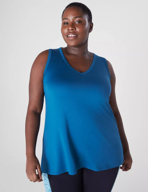 LIVI Soft V-Neck Cutout-Back Tank