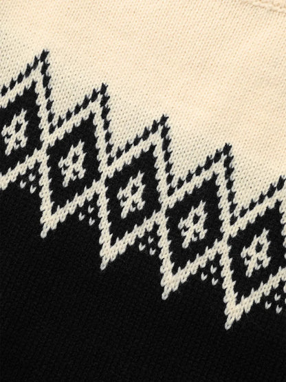 Bandana Geometric Raglan Sleeve Pullover