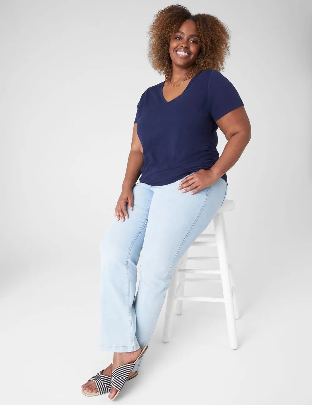 Modern Jersey Side-Ruched Tee