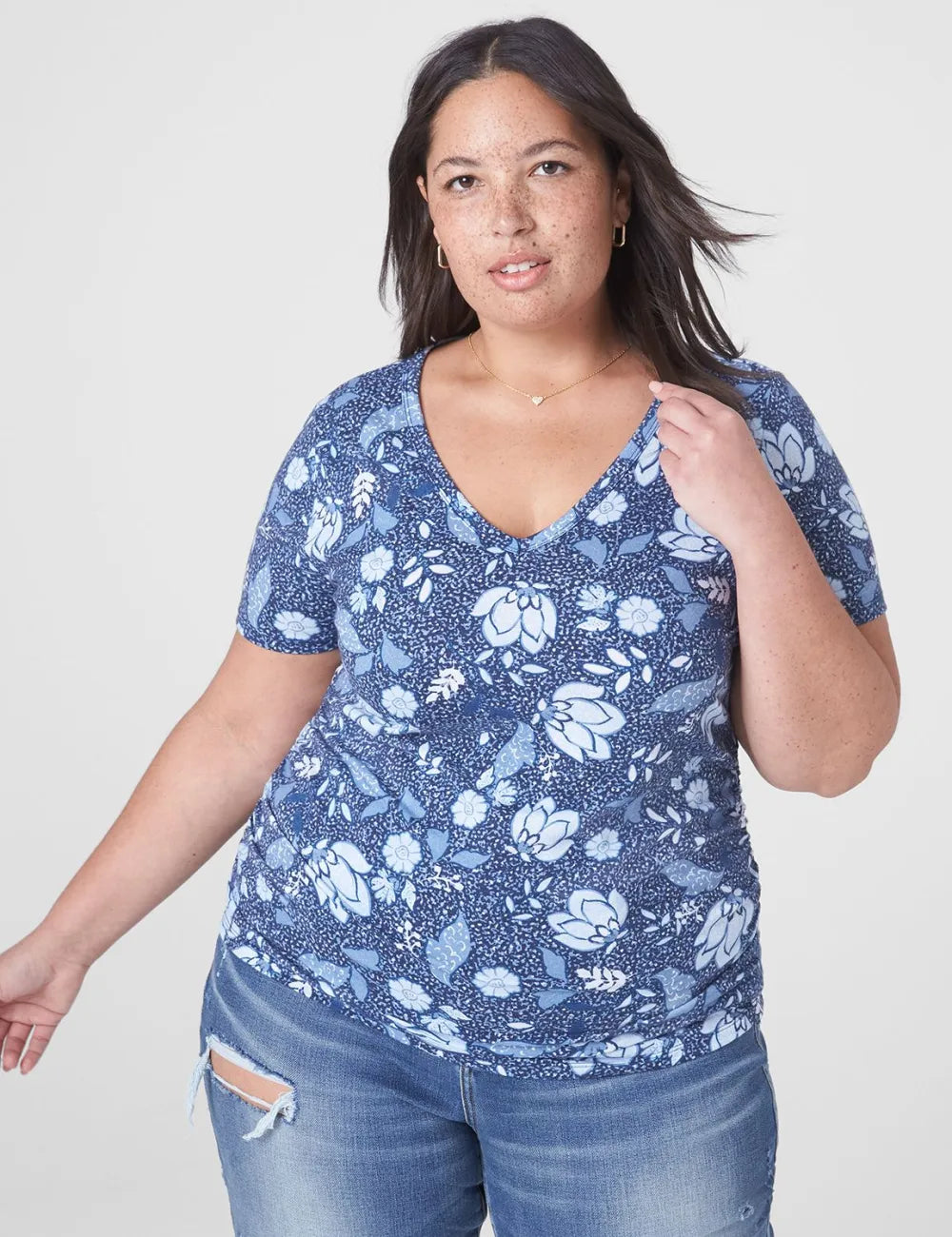 Modern Jersey Side-Ruched Tee