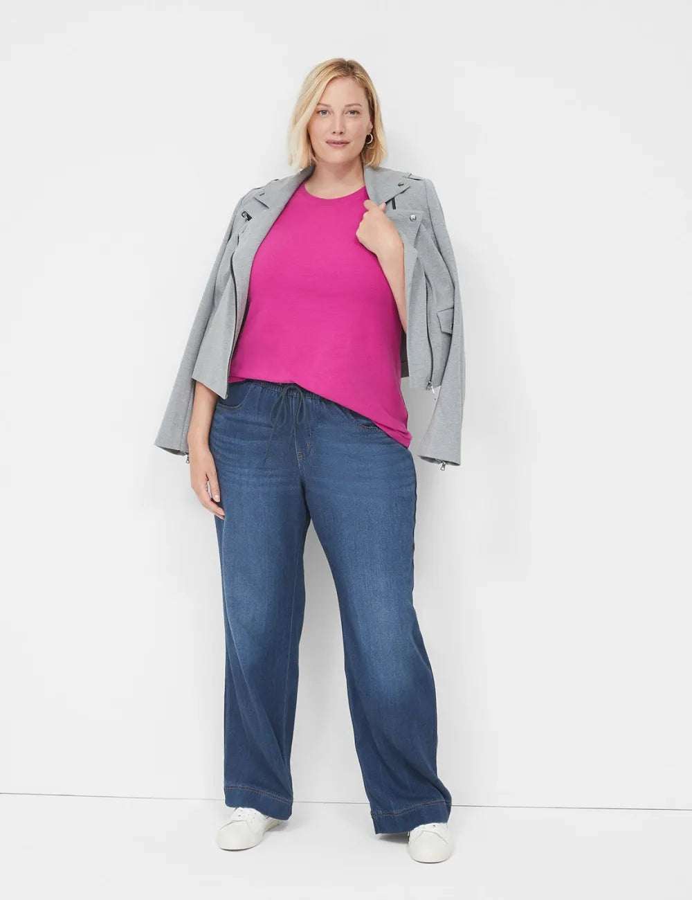 Crew-Neck Ribbed Layering Tee
