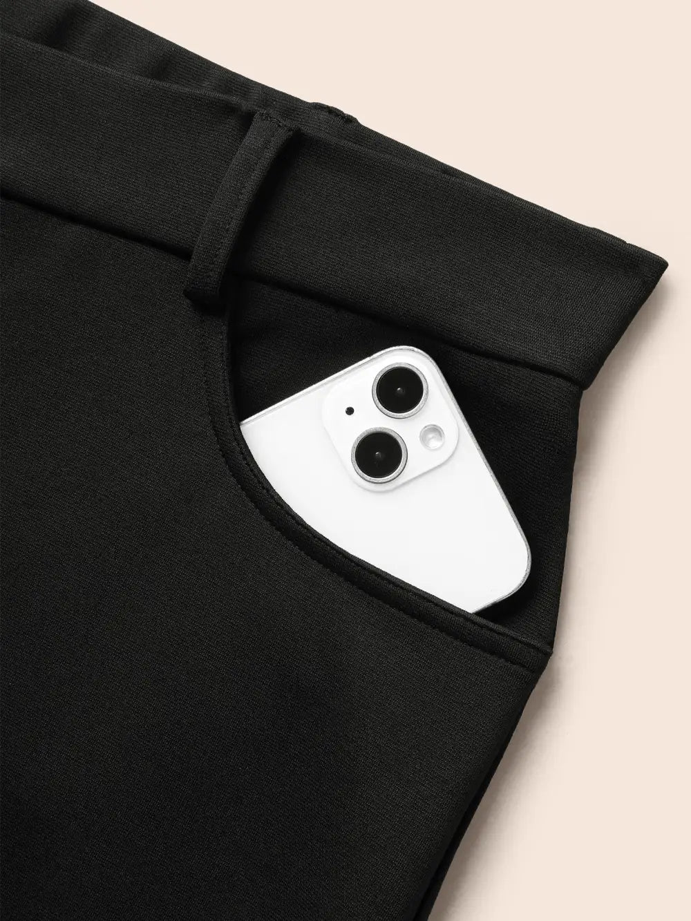 Stretchy-Fit Pocket Elastic Waist Pants