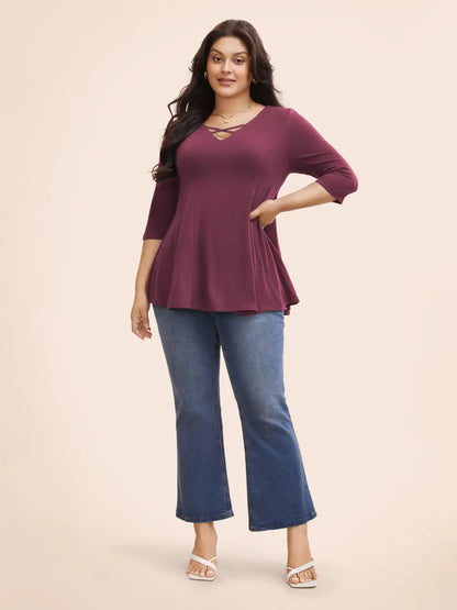 Supersoft Essentials Cross Straps Pleated T-Shirt