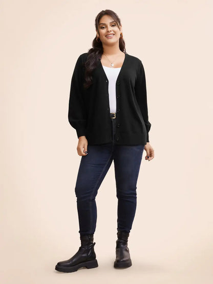 Supersoft Essentials Solid Button Detail Cardigan
