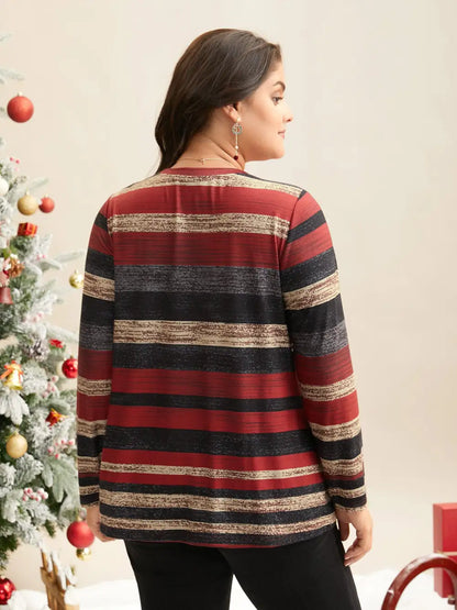 Holiday Colorful Striped Tee