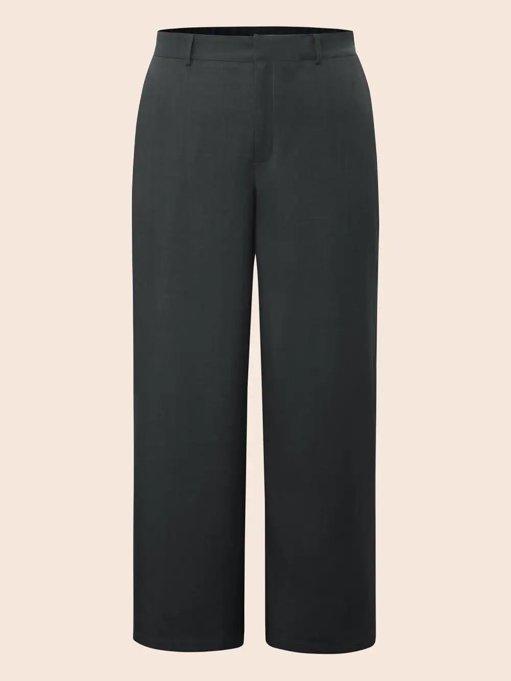 Mid Rise Textured Wide Leg Pants