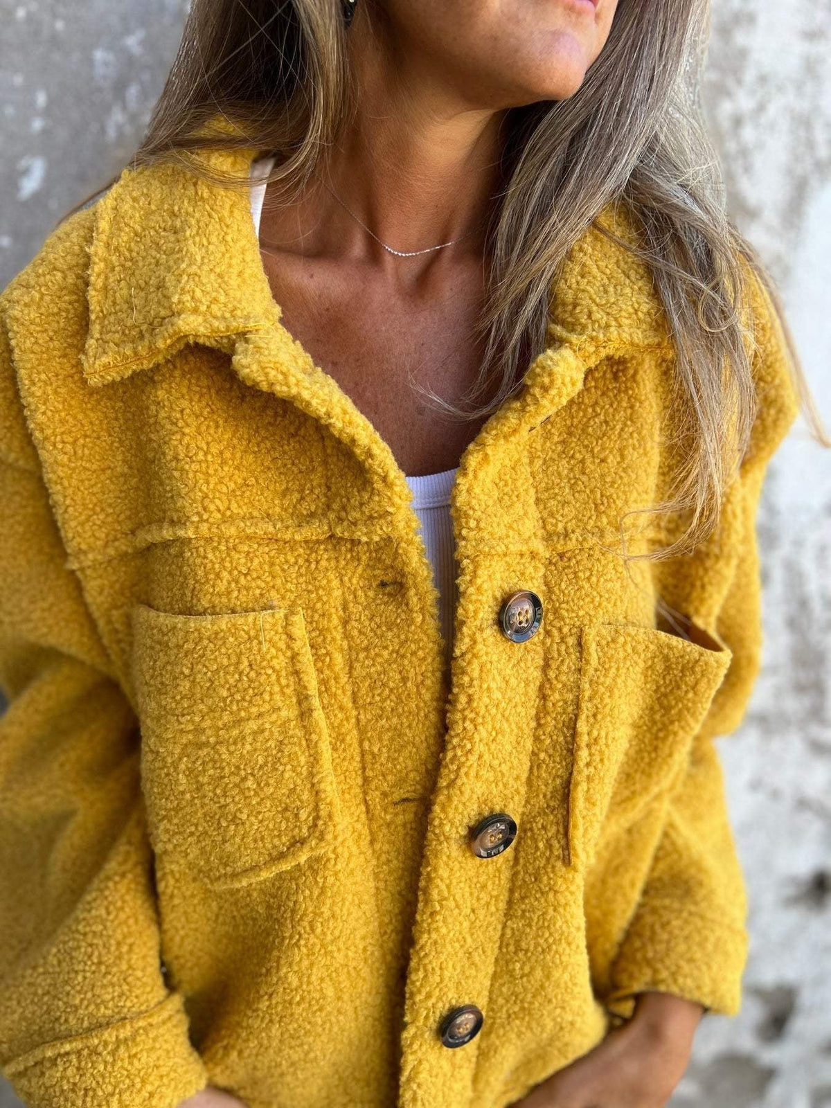 Tirina - Teddy Jacket Button-Up