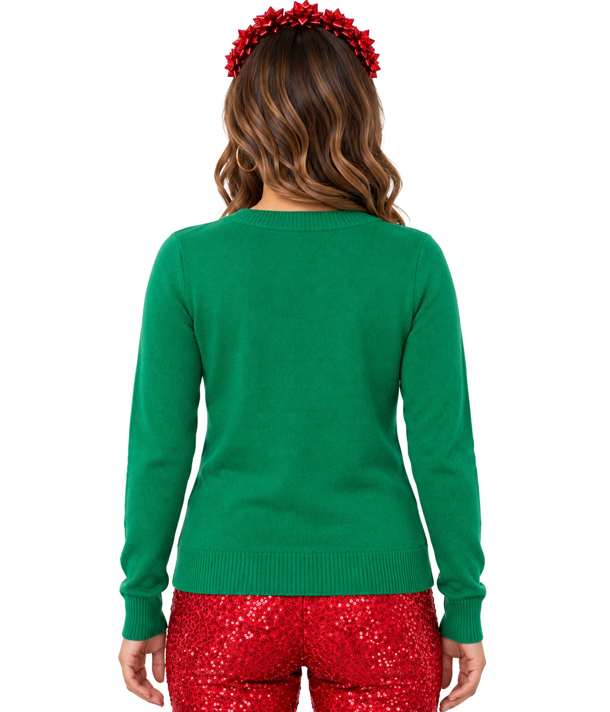 Women's Pom Party Ugly Christmas Cardigan Sweater